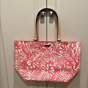 Kate Spade Tropical Pink and Cream Tote